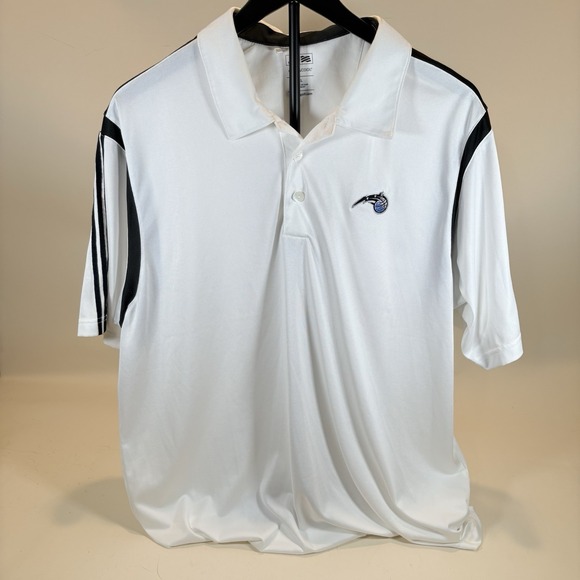 Adidas Orlando Magic Polo Shirt Men's XL White NBA Short Sleeve Golf Performance - Picture 1 of 5